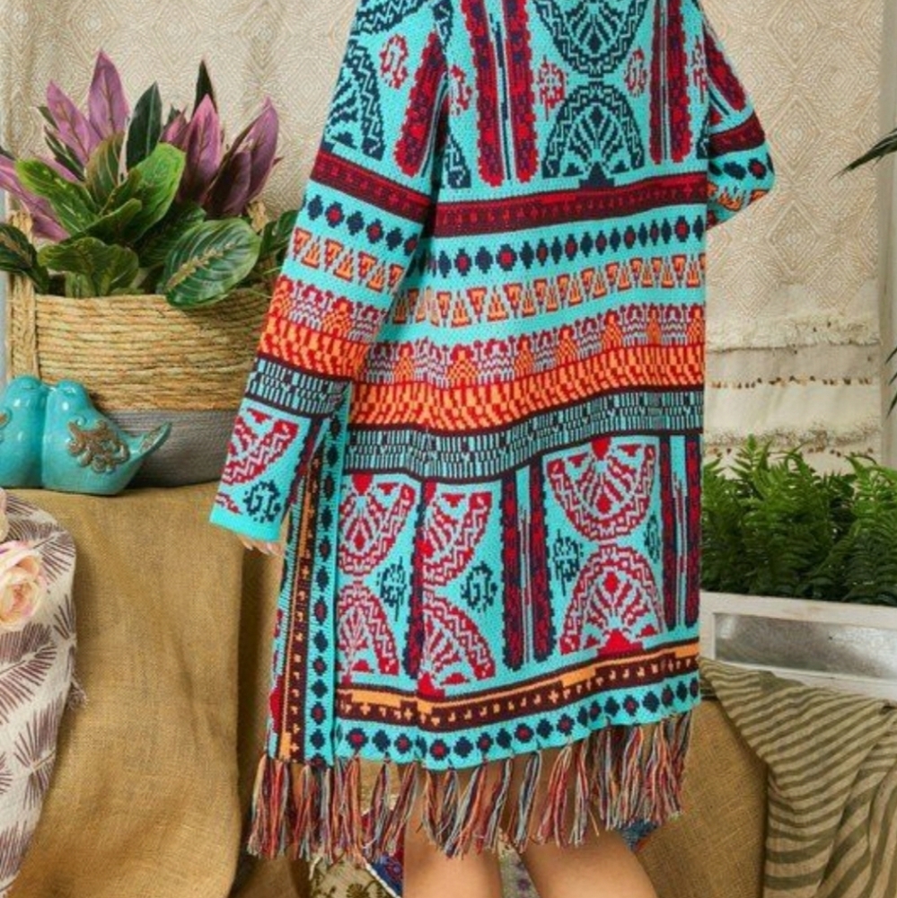 Tribal Pattern Cardigan - Picture 8 of 8